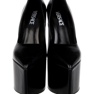 Versace Elegant Black Platform Heels